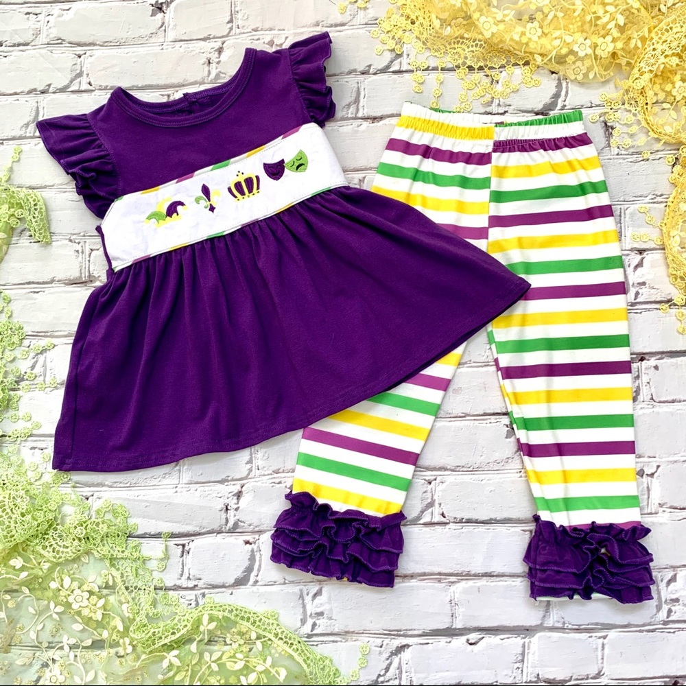 Boutique Girls Mardi Gras Outfit